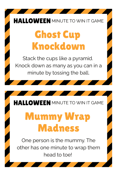 Halloween Minute to Win It Game