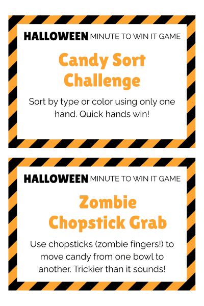 Halloween Minute to Win It Games