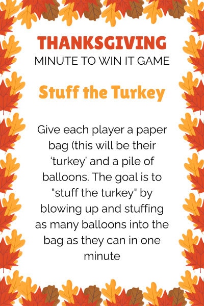 thanksgiving minute to win it game