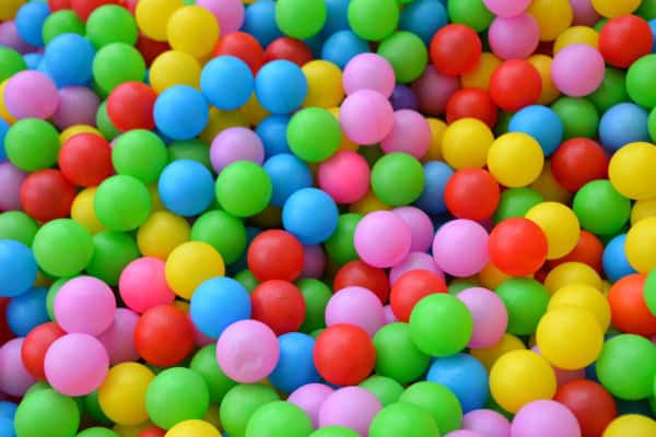 colorful ping pong balls