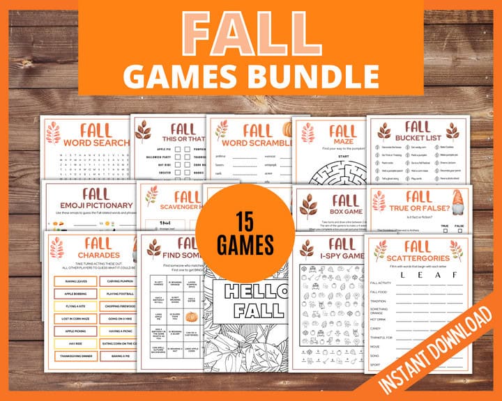 Printable Fall Games