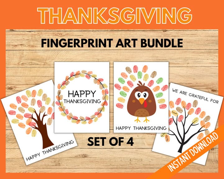 Thanksgiving Fingerprint Art