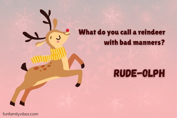 Illustration of a reindeer with joke overlay