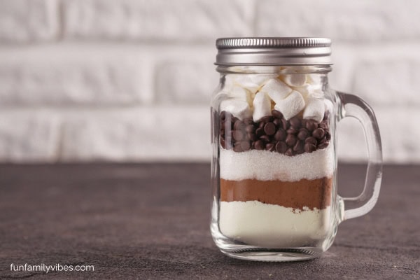 Hot cocoa kit in jar