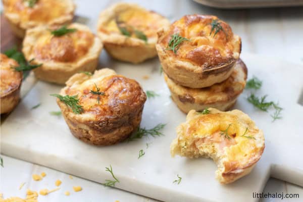 mini salmon quiche