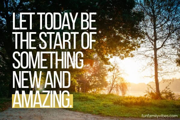 countryside morning with quote overlay