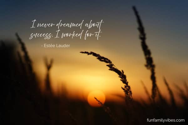 field in nature at sunset with quote overlay