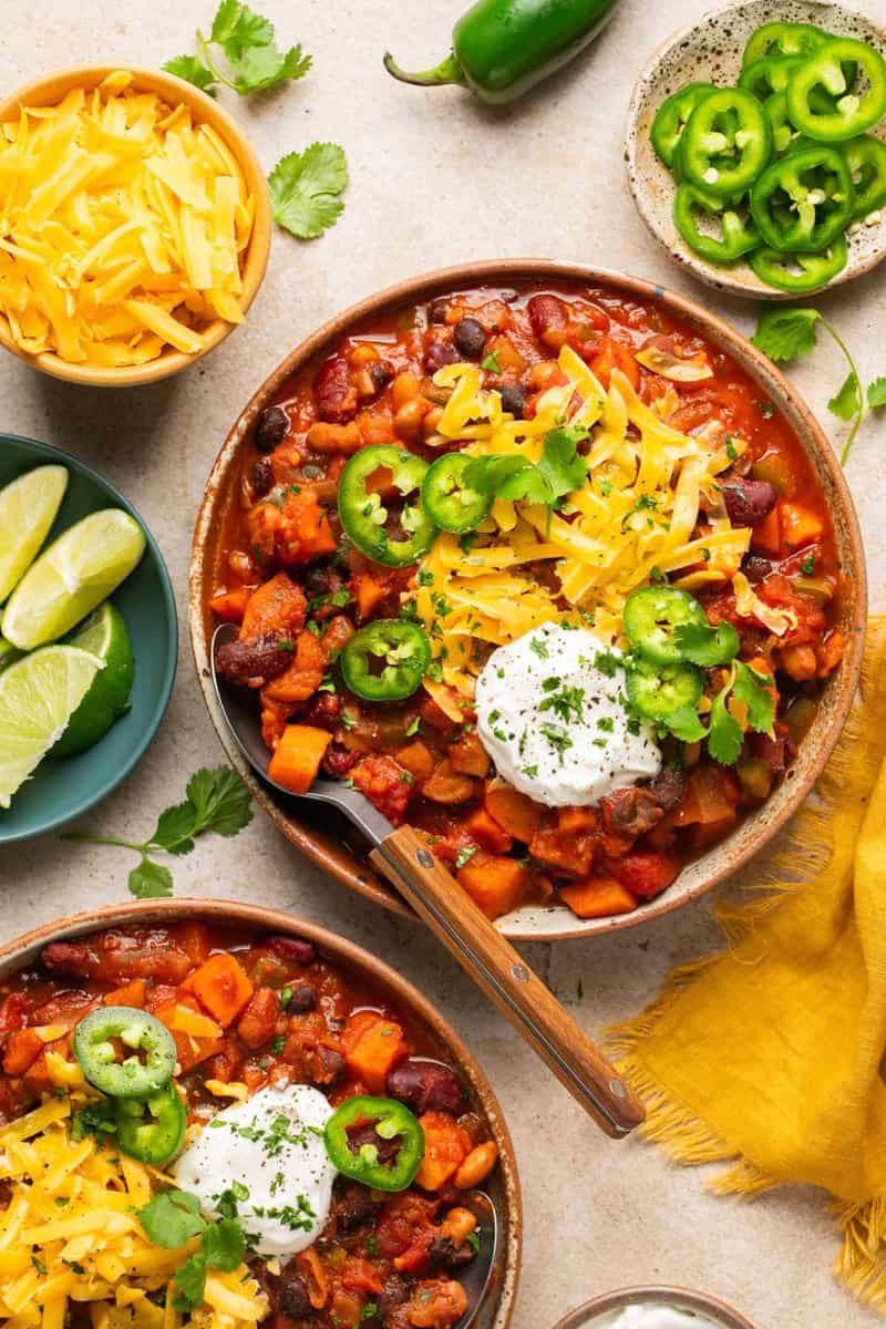 slow cooker sweet potato chili