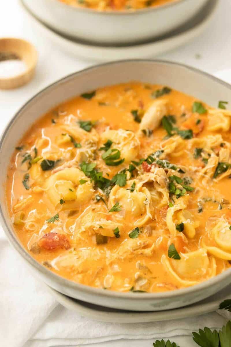 Creamy Chicken Tortellini Soup