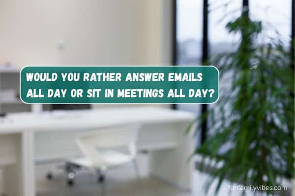 office background with question overlay