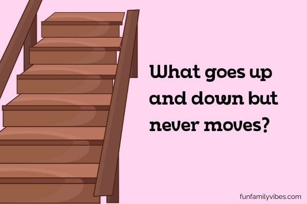 illustration of stairs with trick question overlay