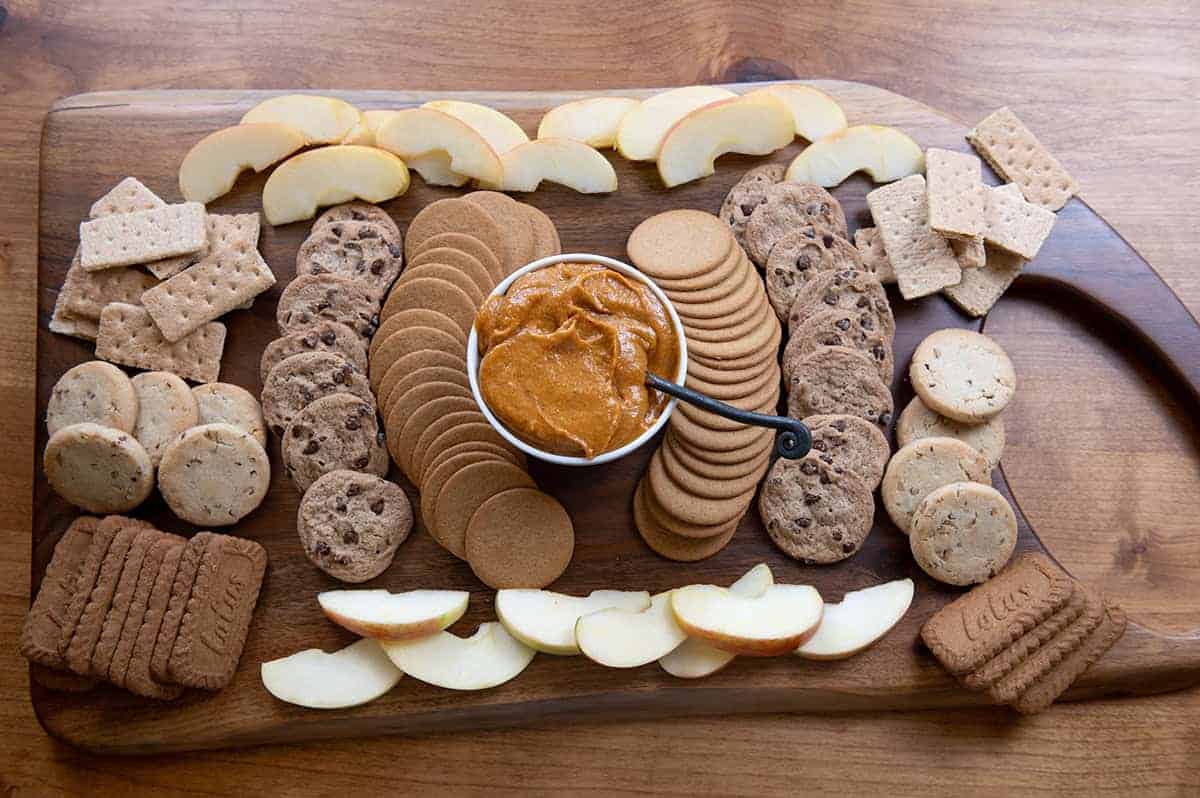 Pumpkin dip charcuterie board