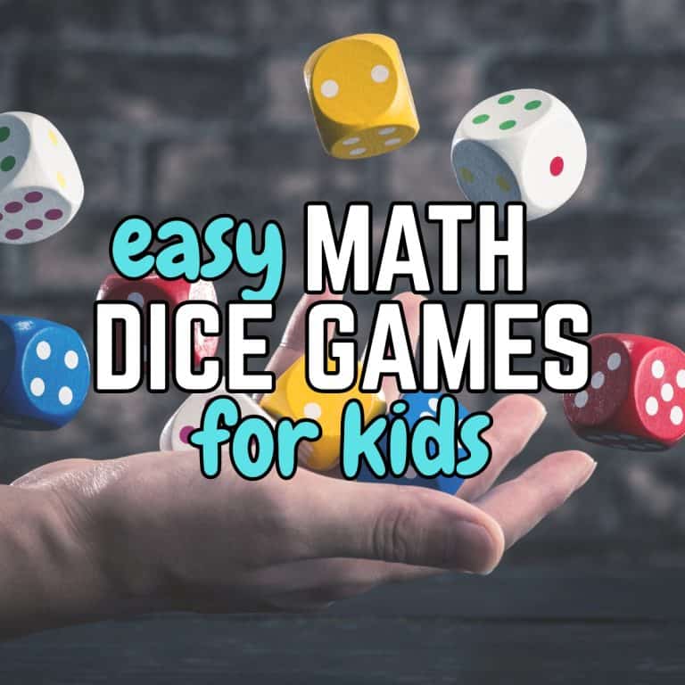 Easy Math Dice Games for Kids