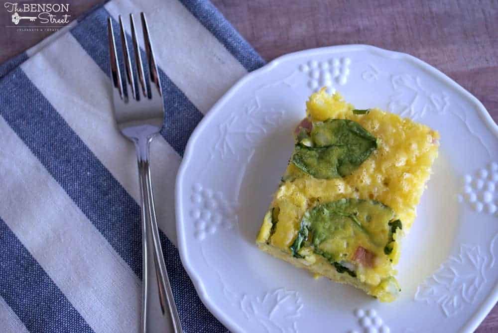 Easy Spinach and Ham Egg Casserole