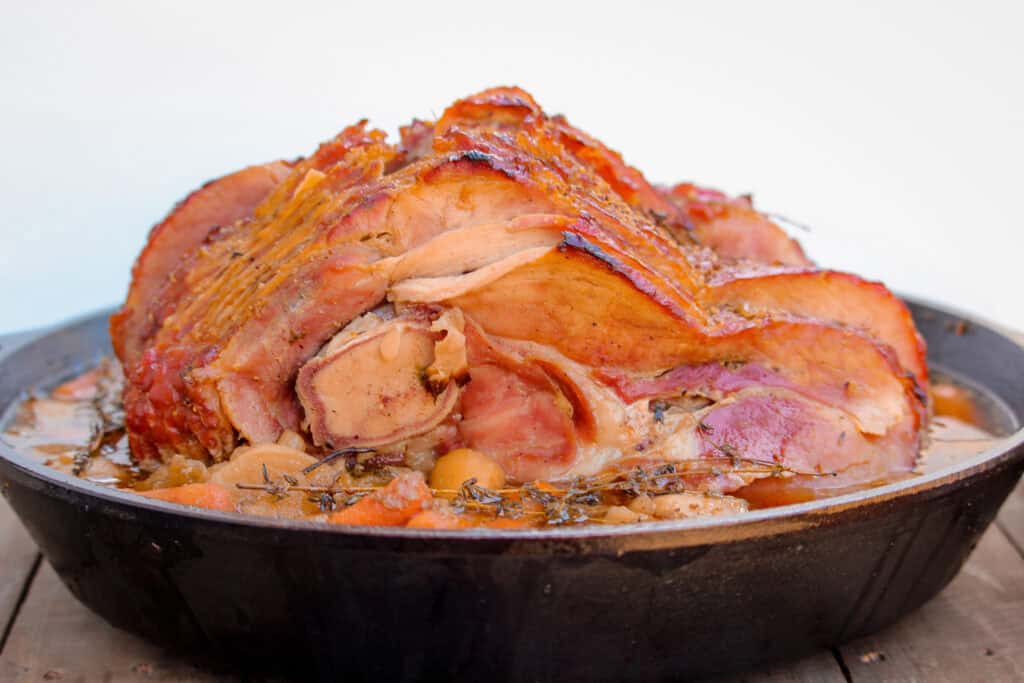 Skillet Mustard Glazed Ham