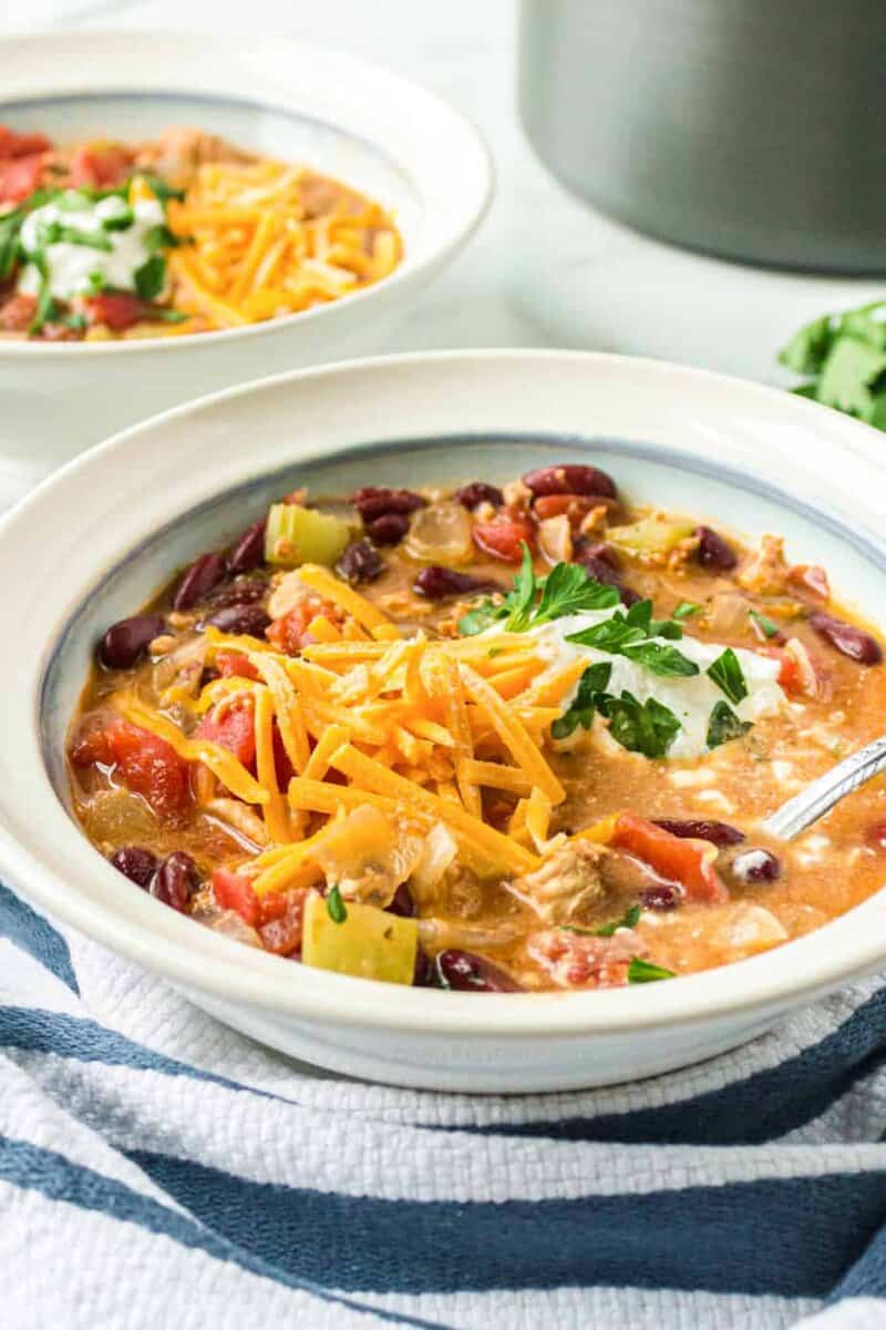 Mild ground turkey chili