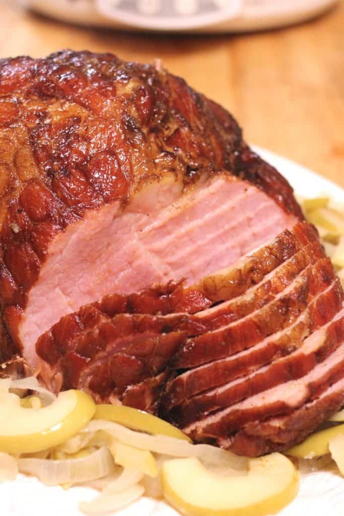 Crockpot Ham with Curry Honey Sauce