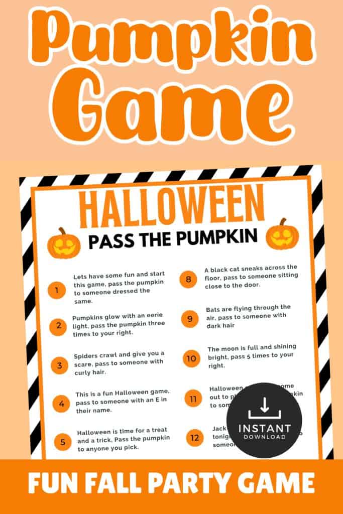 Fall Pass the Pumpkin Game