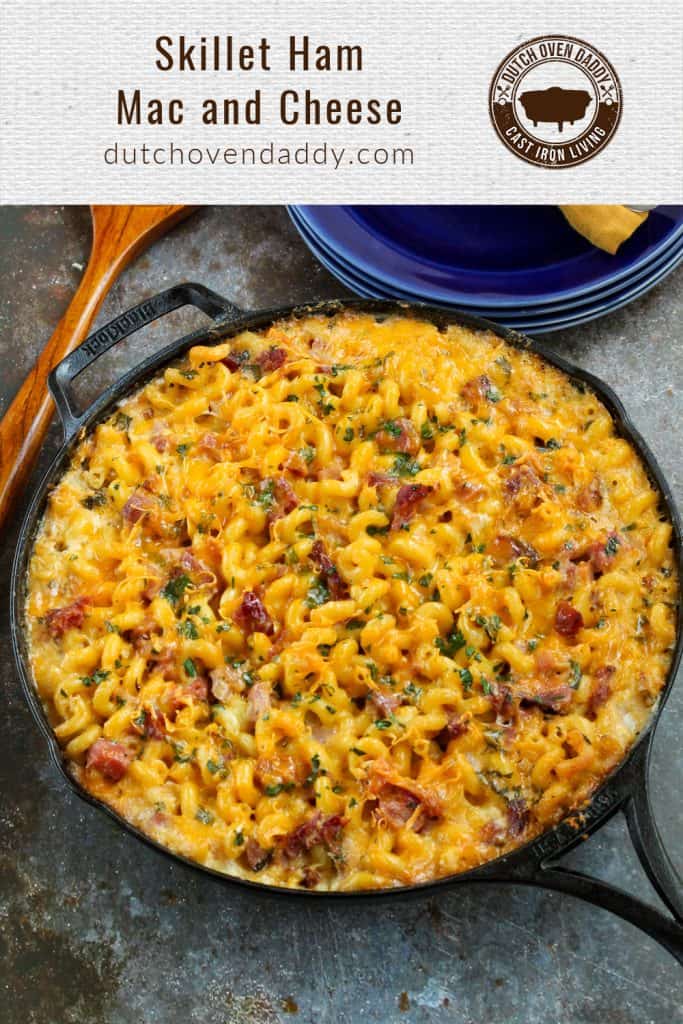 Skillet Ham Mac and Cheese