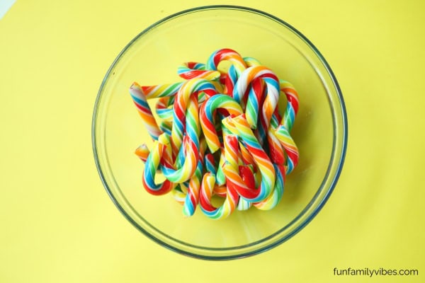bowl of mini candy canes