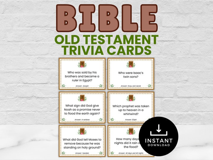 bible old testament trivia cards