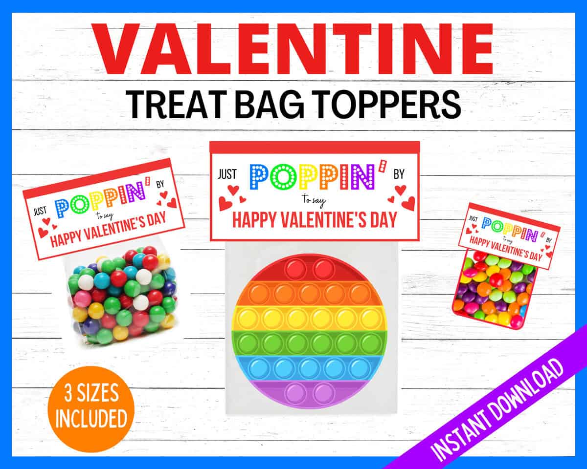 Valentines Day Treat Bag Topper Printable
