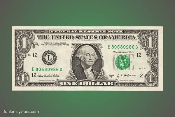 1 dollar bill