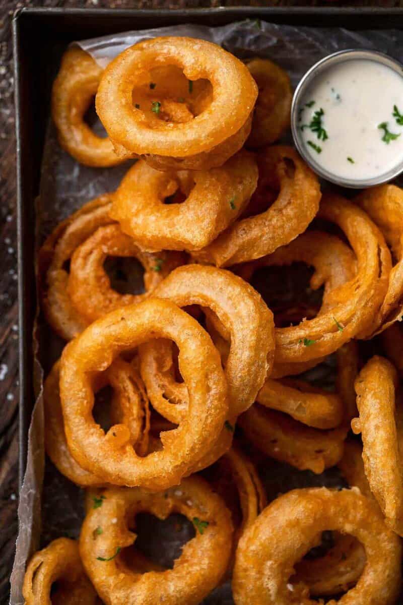 beer battered onion rings