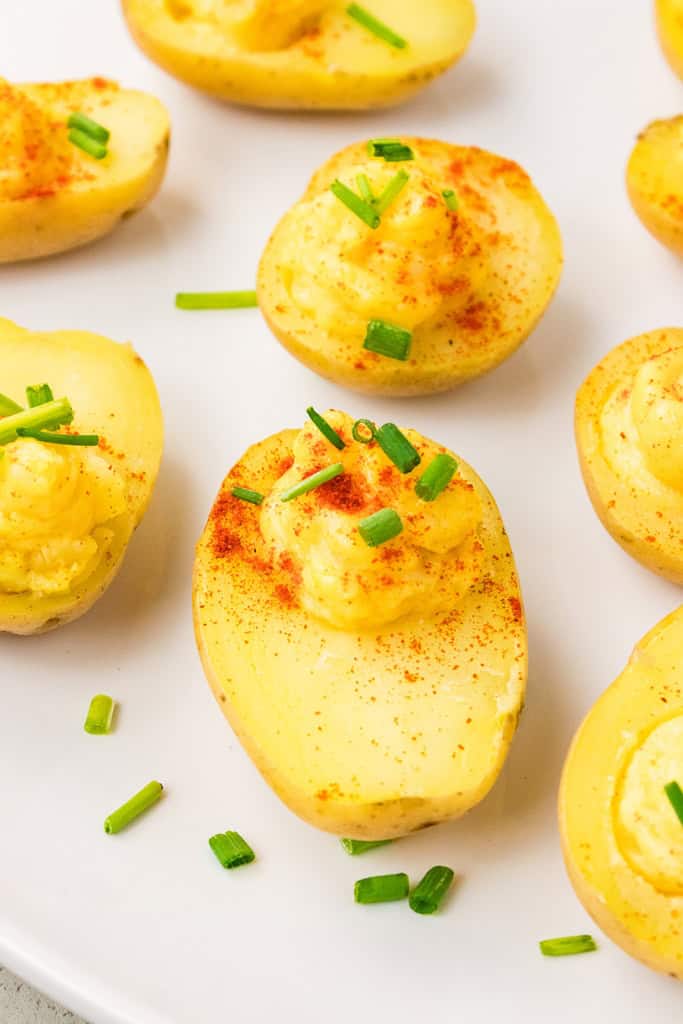vegan deviled potatoes