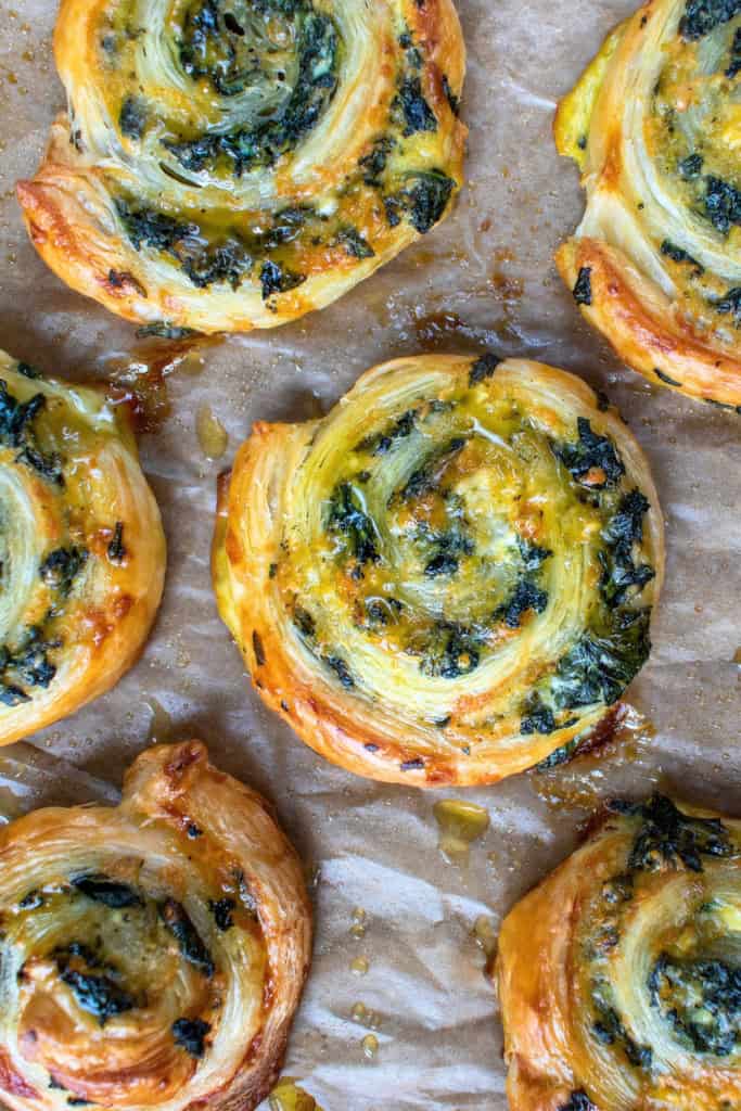 puff pastry spinach rolls
