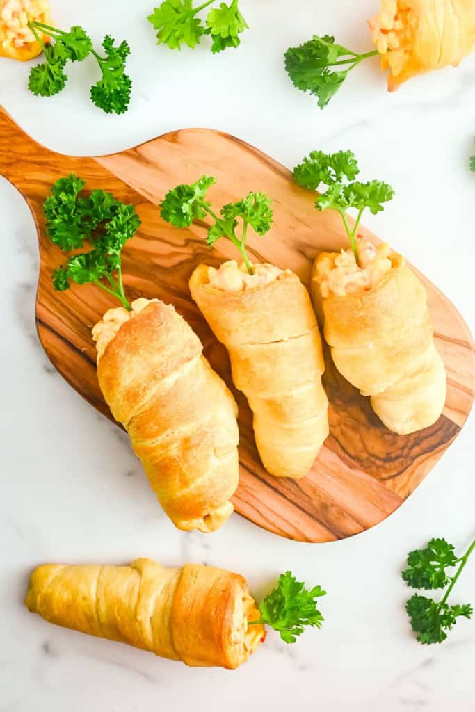 Easter stuffed carrot crescent rolls