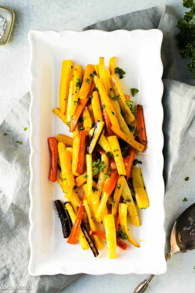 Honey Roasted Rainbow Carrots