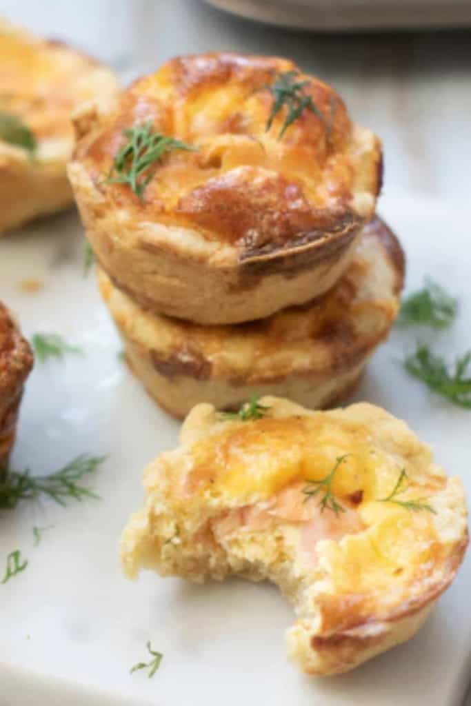 mini salmon quiche
