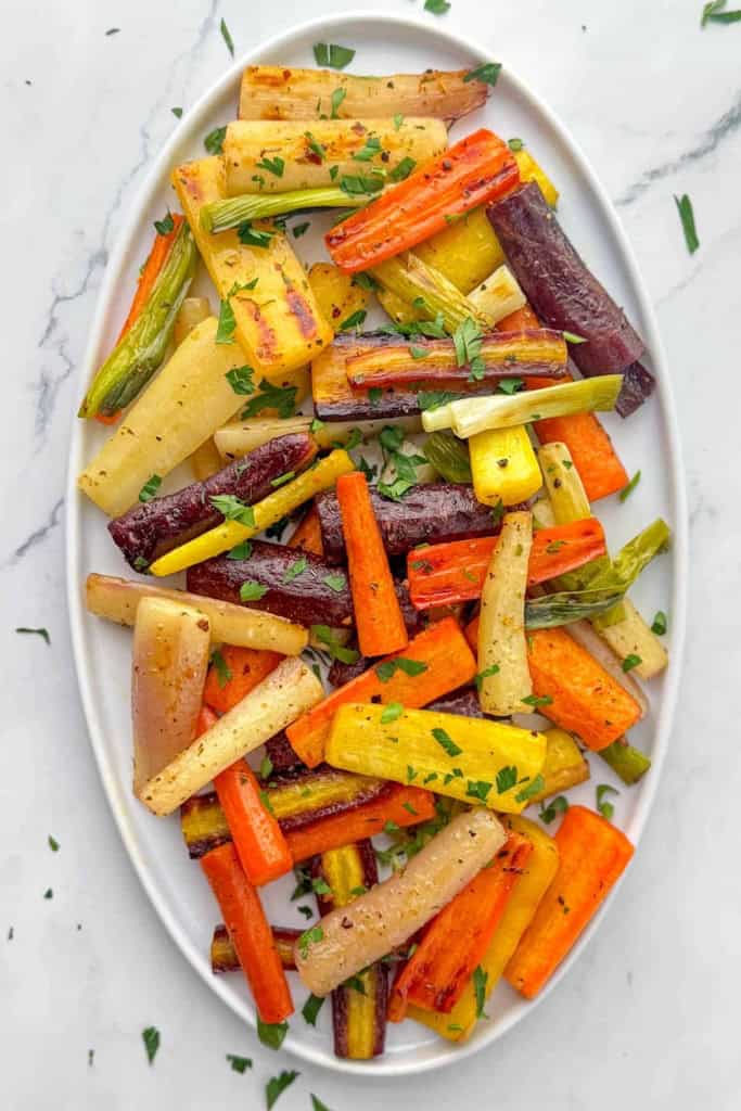 Hot honey roasted carrots