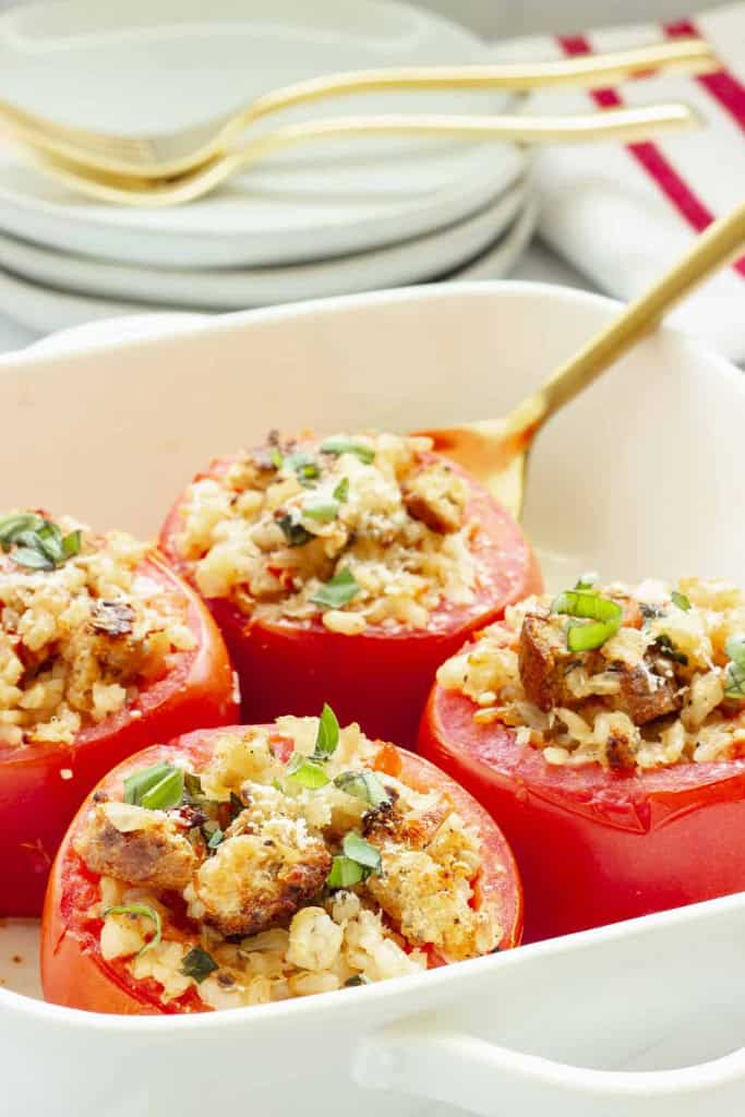 Baked stuffed tomatoes