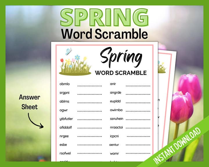 Spring Word Scramble