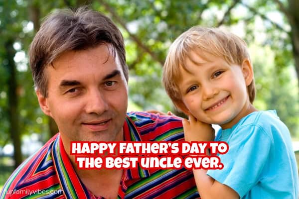 Uncle with this nephew, with quote overlay