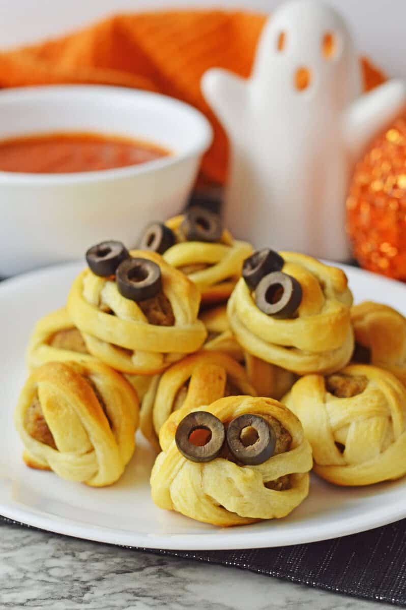 Halloween meatballs