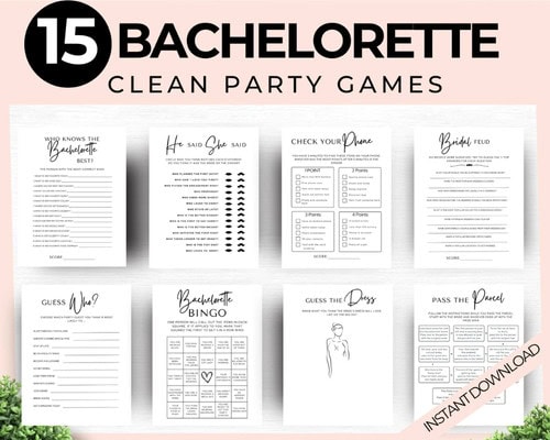 printable clean bachelorette party games