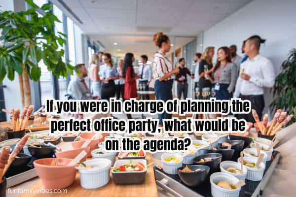 office party with question overlay