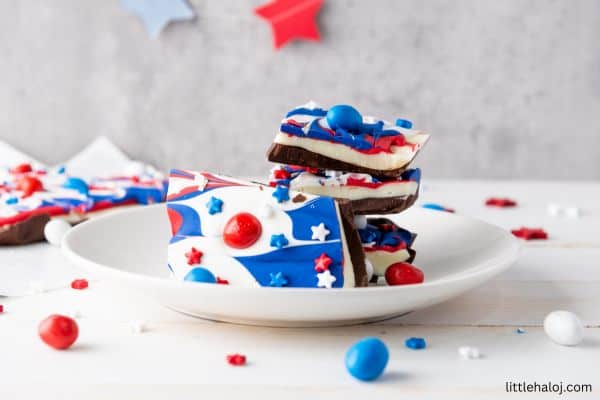 red white and blue bark