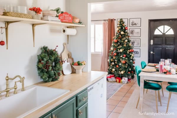 home with Christmas decorations