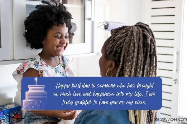 Aunt with her niece with birthday wish overlay