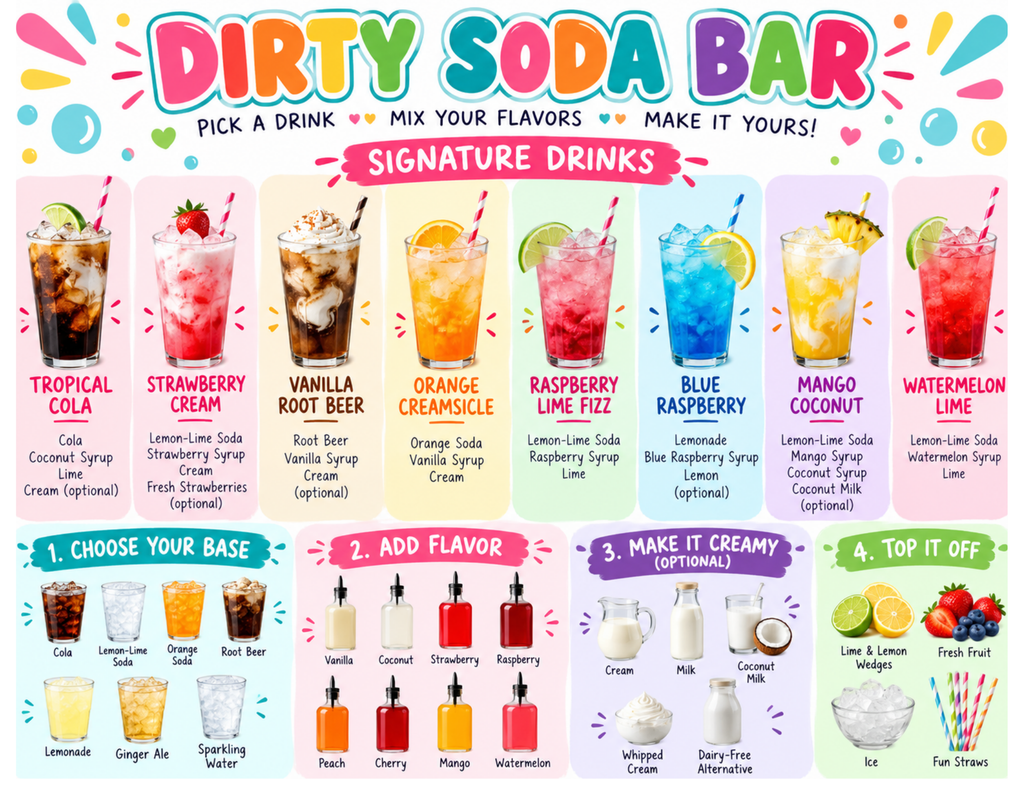 dirty soda menu